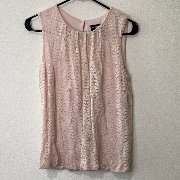 Liz Claiborne Tops - Liz Claiborne Lace Sleeveless Tank Top Blouse in Light Pink Small